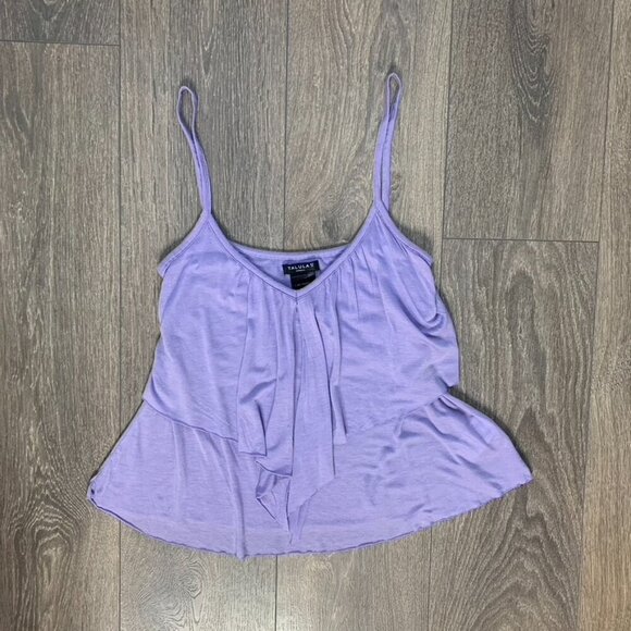 Aritzia Talula Women's Tank Top Cami Blouse Tiered front Sleeveless purple XS - Picture 5 of 10